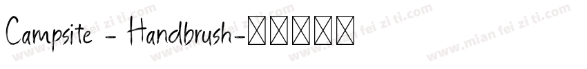 Campsite - Handbrush字体转换